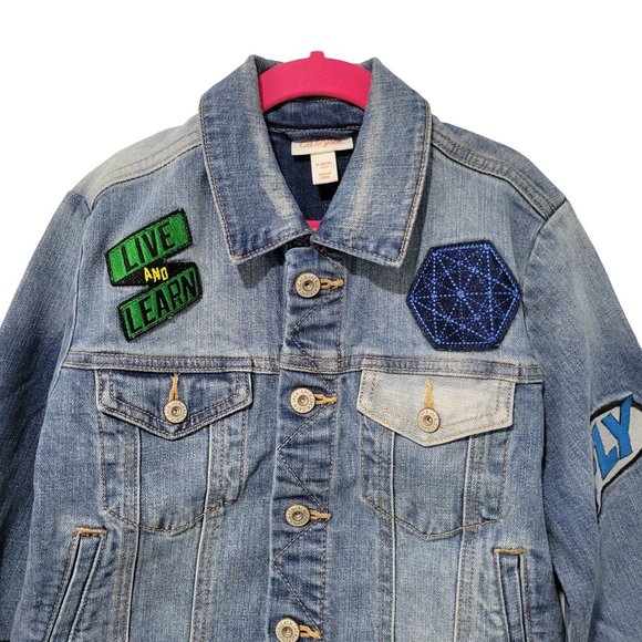 Cat & Jack Girls Denim Jacket Size 6/7 Color Blue - Picture 3 of 6
